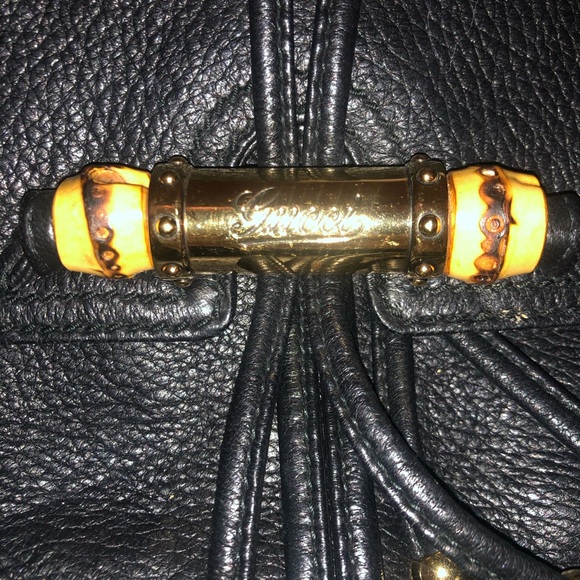 Gucci Black Leather Bamboo Bag - Picture 3 of 8